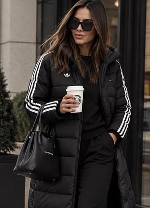 Жіноча куртка adidas мікропуховик чорна