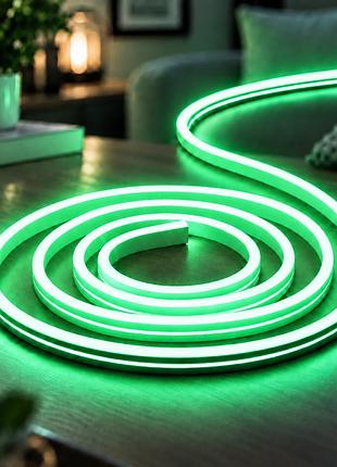 Силиконовая лента 2m / neon светодиодная лента / водонепроницаемая лента неон зеленый