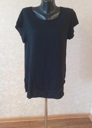 Чорна базова блуза футболка vero moda boca, розмір xl (батал)