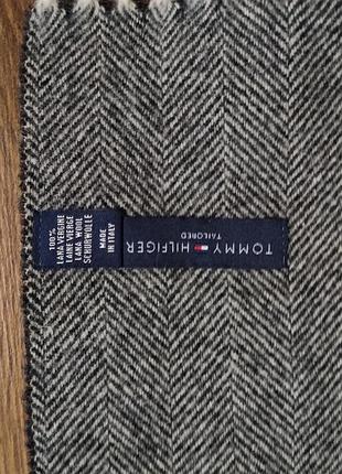 Шарф чоловічий tommy hilfiger сірий вовняний