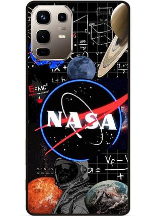 Силиконовый чехол бампер для infinix note 50 pro plus 5g (x6856) с рисунком космос nasa