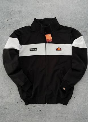 Чоловіча толстовка ellesse zip чорно-біло-помаранчева