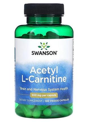 Swanson acetyl l-carnitine 500 mg 100 capsules