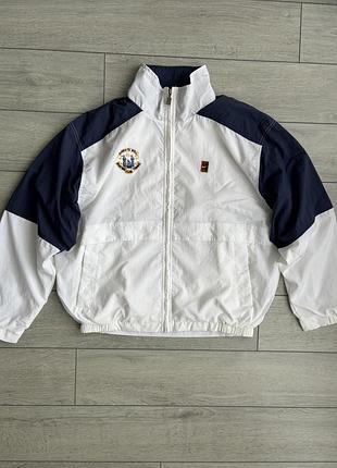 Винтажная ретро олимпийка кофта найк корт nike court tennis vintage retro rare track top jacket white size m размер оригинал