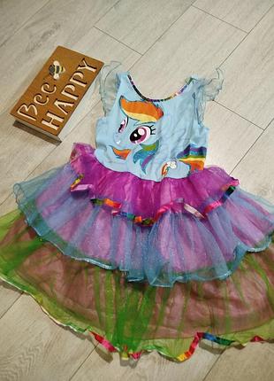 Карнавальна дитяча сукня для дівчинки my little pony веселка деш.