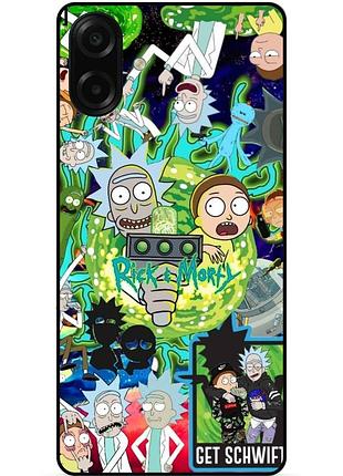 Силіконовий чохол бампер для samsung a07s з малюнком rick and morty рік і морті