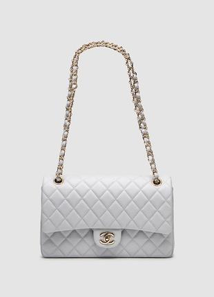 💎 chanel classic 2.55 medium double flap in grey 25 х 15 х 6 см