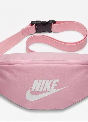 Бананка nike 162406 поясная сумка розовая белое лого