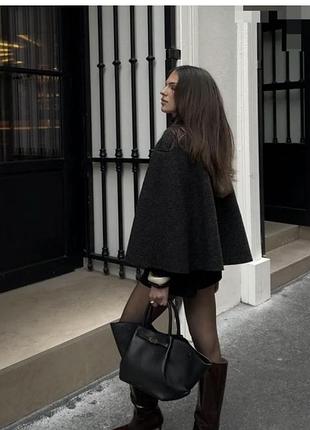 Пончо жіноче michael kors вовна чорне розмір с, м