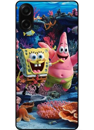 Силіконовий чохол бампер для samsung a07s з малюнком sponge bob губка боб
