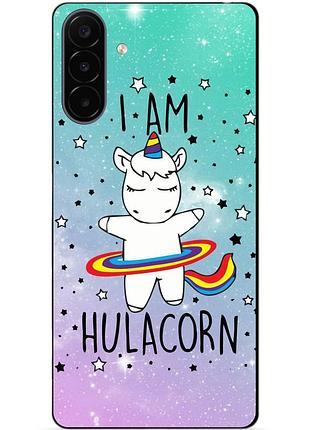 Чехол силиконовый бампер для samsung a18 с рисунком единорог пони
