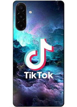 Чехол силиконовый бампер для samsung a18 с рисунком tik tok тик ток