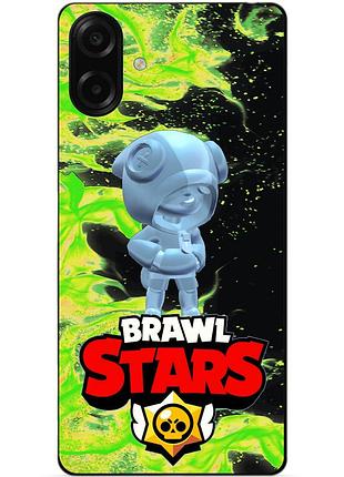 Силіконовий бампер чохол для samsung a07s з героєм бравл леон серебряный brawl