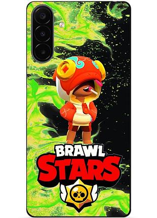 Силіконовий бампер чохол для samsung a18 з героєм бравл леон удачливый brawl