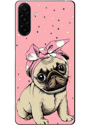 Силіконовий чохол бампер для samsung a18 з малюнком мопс
