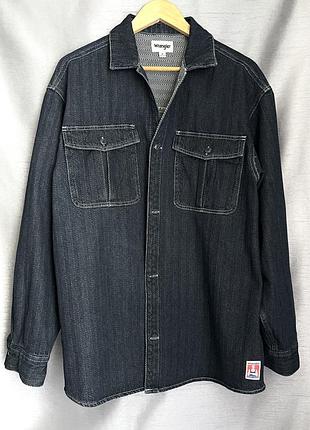 Чоловіча джинсова сорочка-куртка (шакет) wrangler casey jones utility denim shirt
