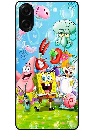 Силіконовий чохол для samsung a08 з малюнком sponge bob губка боб