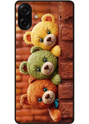 Силиконовый чехол бампер для samsung a08 с рисунком мишки