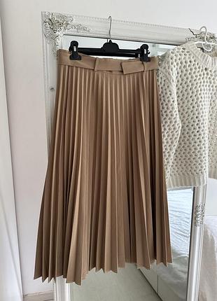 Спідниця міді пліссе, осіння спідниця, спідниця zara 3