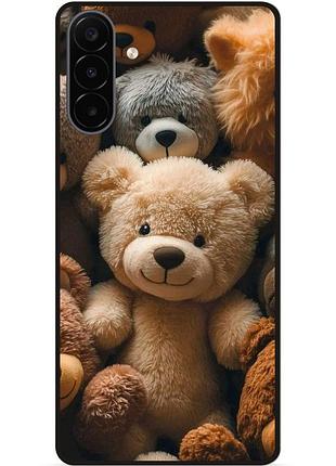 Силиконовый чехол бампер для samsung a18 с рисунком плюшевый мишка