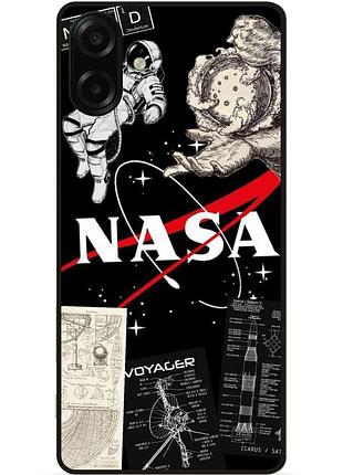 Силиконовый чехол бампер для samsung a08 с рисунком nasa
