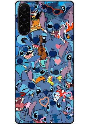 Силиконовый бампер чехол для samsung a18 с картинкой стич stitch