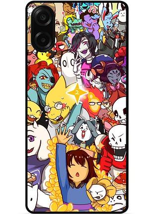 Силиконовый чехол бампер для samsung a07s с рисунком undertale андертейл