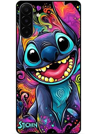 Чехол силиконовый бампер для samsung a18 с рисунком стич stitch