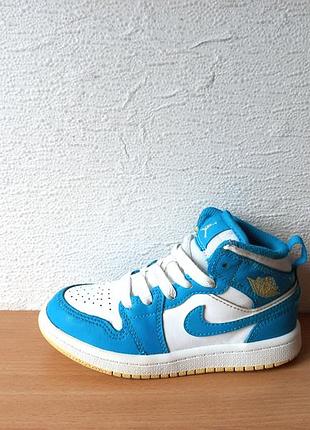 Отличные кожаные хайтопы кроссовки jordan 27,5 р. стелька 17,7 см.