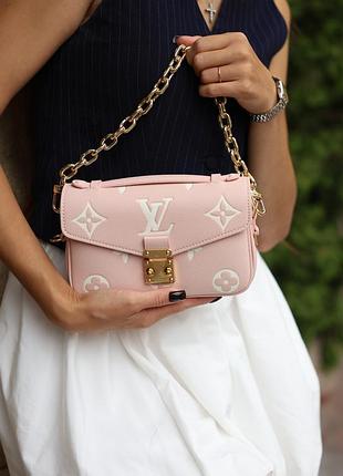 Сумка pochette métis east west bag bicolor pink/white