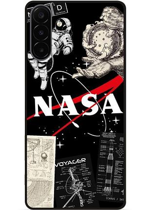 Силиконовый чехол бампер для samsung a18 с рисунком nasa