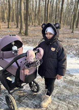 Carrello omega 2 в 1, пудрового кольору. дуже велика люлька. дощовик, москітна сітка. додатково bayer: рукавички та конверт у колір.дзвоніть