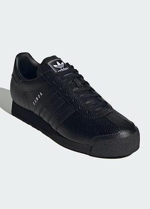 Чоловічі шкіряні кросівки adidas originals samoa ig1817 — чорні, натуральна шкіра, осінь-зима. оригінал.