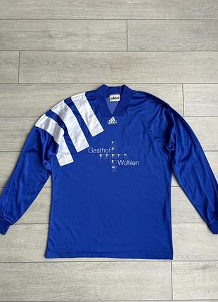 Футбольна спортивна джерсі кофта світшот лонгслів вінтаж ретро adidas equipment vintage retro rare football soccer jersey size l л розмір оригінал