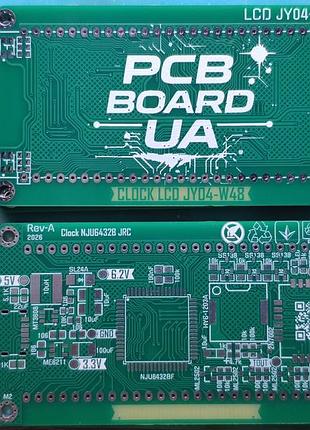 Печатная плата часов clock nju6432b jrc esp-07 pcb