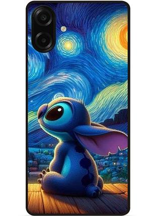 Силиконовый бампер чехол для samsung a07s stitch лило и стич
