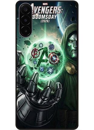 Силиконовый чехол бампер для samsung a18 с картинкой avengers doomsday мстители