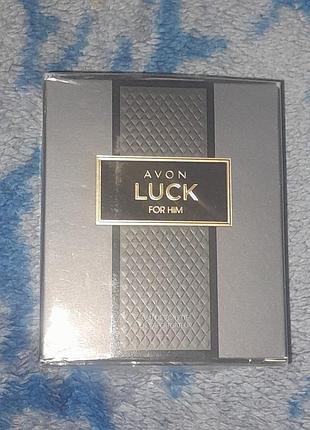Парфумована вода avon luck for him 75 мл для чоловіків