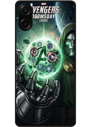 Силиконовый чехол бампер для samsung a08 с картинкой avengers doomsday мстители