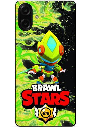 Чехол силиконовый бампер для samsung a07s с героем бравл леон меха brawl