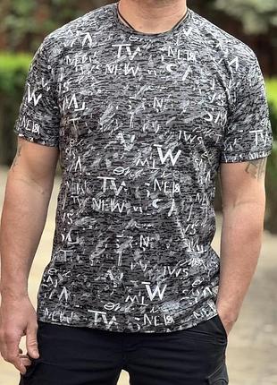 Футболка чоловіча cracow m–2xl, туреччина, марлевка, бавовна l,сірий