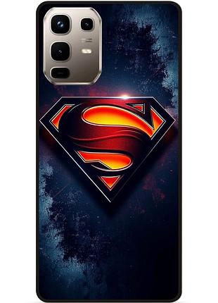 Чехол силиконовый бампер для infinix note 50 pro plus 5g (x6856) с рисунком superman супермен