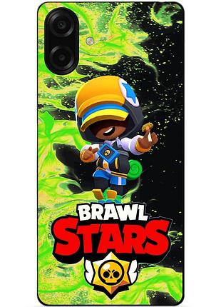 Силіконовий бампер чохол для samsung a08 з героєм бравл леон финалист brawl