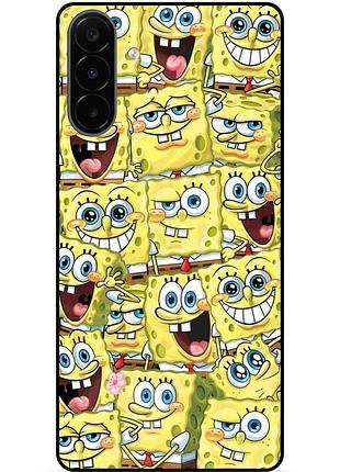 Силіконовий чохол бампер для samsung a18 з малюнком губка боб sponge bob