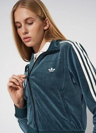 Спортивна кофта зіпка жіноча adidas originals liberty велюрова