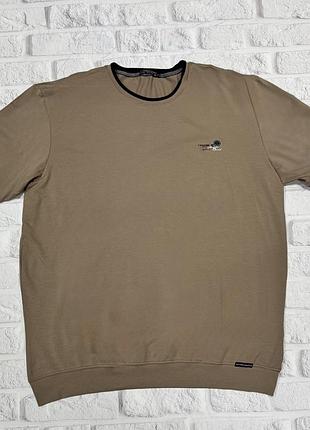 Футболка мужская большого размера red down , 8xl,мокко