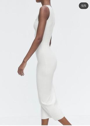 Белое миди платье zara