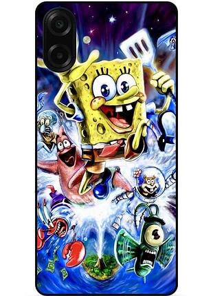 Силіконовий чохол бампер для samsung a08 з картинкою губка боб sponge bob