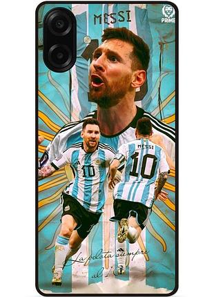 Силіконовий чохол бампер для samsung a08 з малюнком messi or мессі
