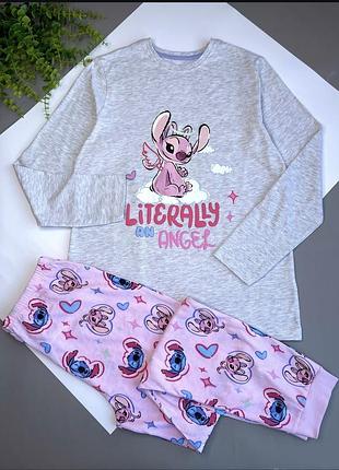 Кофта для дівчинки primark disney stitch сіра з енджел 11-12 років (ріст 152 см)